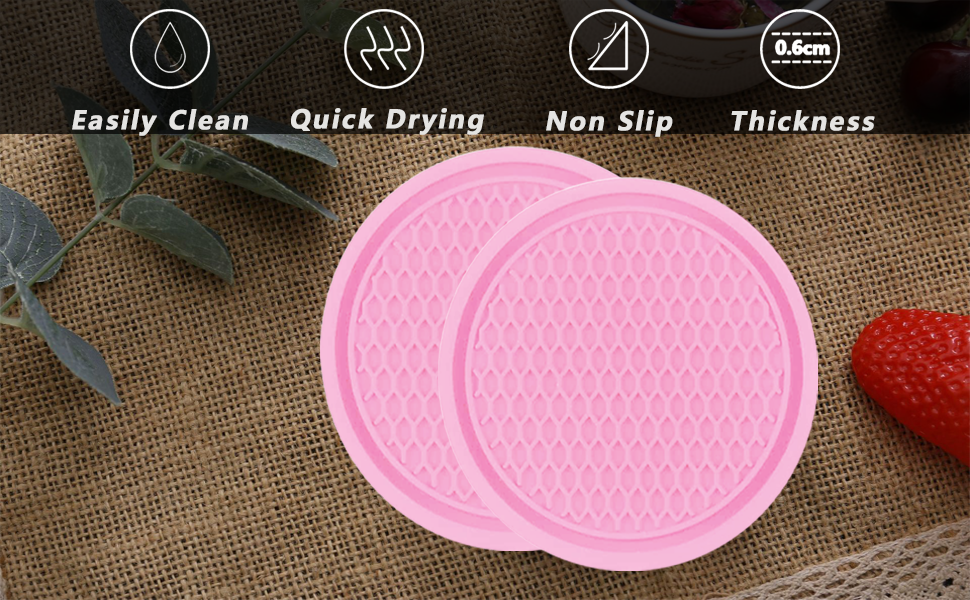car coasters pink