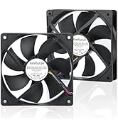 AmRunJe 2PCS PWM 4Pin Computer Case Fan 120mm x 25mm 12v DC Brushless Fan for Cooling PC Case Hea...