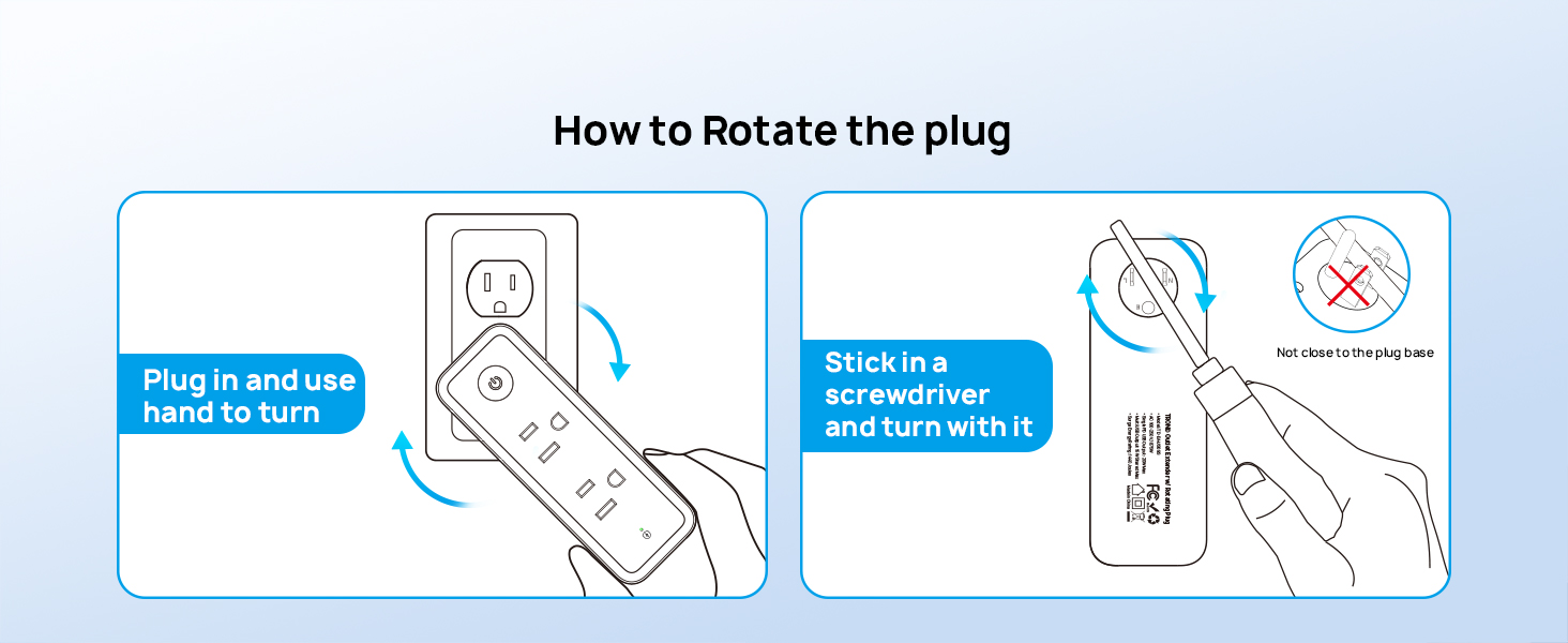 360° rotating multi outlet wall plug