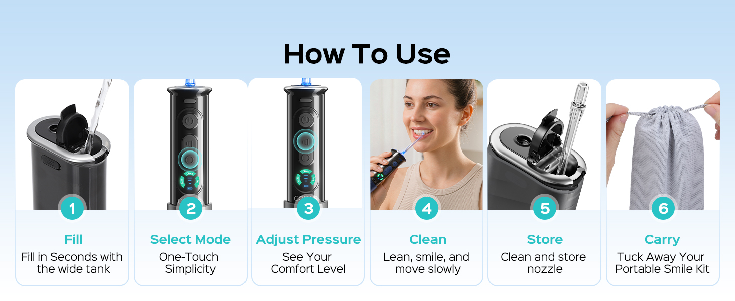 COSLUS T50 Portable Water Flosser for Travel