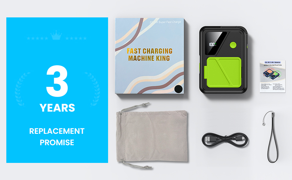 5-in-1 wireless magnetic power bank