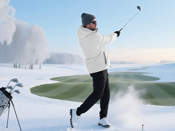 Multiple action shots showing winter sports activity against snowy landscape with bright blue sky. Dynamic scenes of skiing or snowboarding movements captured in sequence.