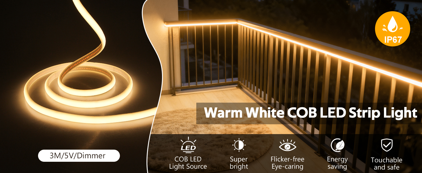 waterproof cob led strip