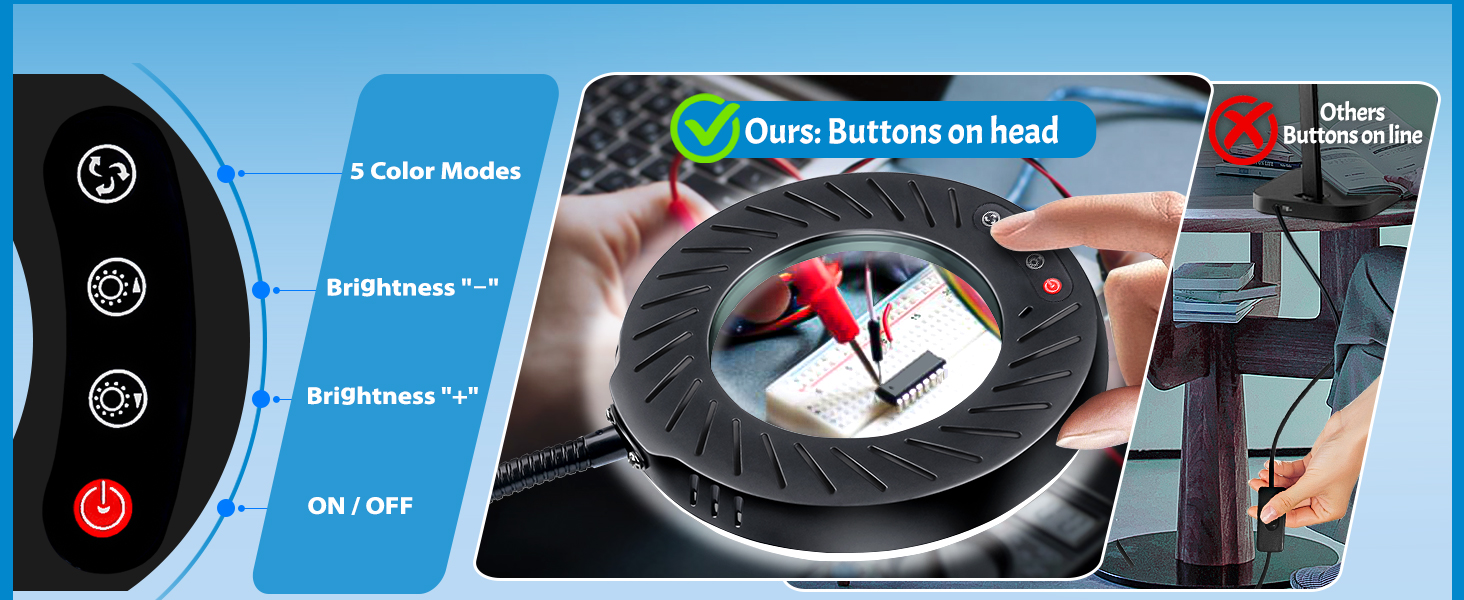 magnifying glass with light