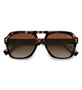 SOJOS Retro Thick Polarized Aviator Sunglasses for Women Men, Large Trendy Bold Square Pilot Shad...