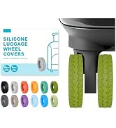 10-Pack Upgrade Silicone Luggage Wheel Protectors Covers for Suitcases – Universal Fit 2-2.4 Inch...
