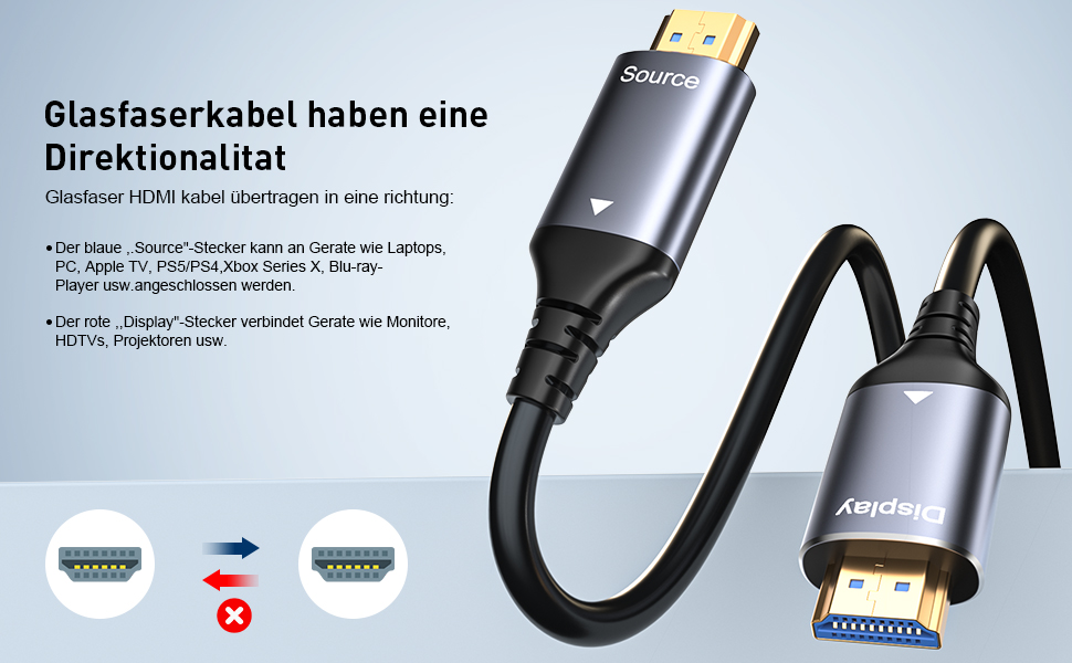 USB cable with metal adapter featuring directional data transfer capability, shown with three icons illustrating its functionality.