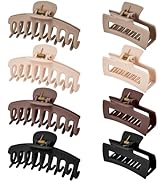 Mia Klein Hair Claw Clips Pack, 4.3 Inches/ 3.5 Inches Non-slip Matte Hair Clips for Women Thick ...