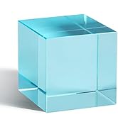 QFkris K9 Crystal Optical Glass Prism Cube Paperweight Ornament Art Glass Figurine Table Home Col...