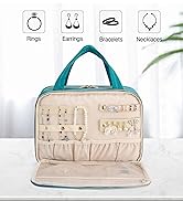 Hanke Hanging Travel Toiletry Bag for Women with Jewelry Organizer Compartment, Travel Essentials...