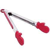Hemoton Kitchen Tongs for Cooking Non Stick Cooking Tongs Silicone Tongs Kitchen Tongs with Silic...