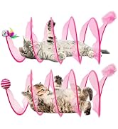 FOWSRHRG 2 Packs Folded Cats Tunnel, Cats Tunnels Toy for Indoor Cats Collapsible Tubes Plays Tun...