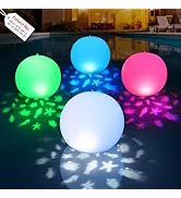 Pooldecor Floating Pool Lights, 15" Solar Pool Lights That Float w/Sealife Patterns, Glow in The ...