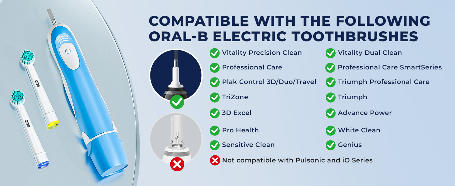 Compatible with electric toothbrushes