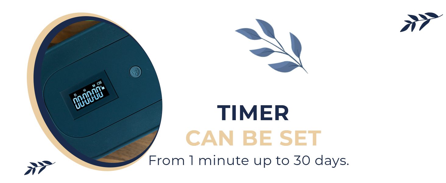 Parental control phone lock box with timer, promoting healthy screen time limits for kids &amp; adults.