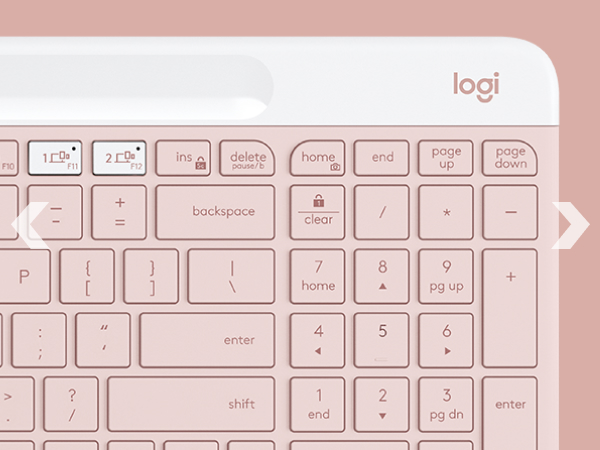 zoom on k585 slim wireless tenkeyless rose keyboard