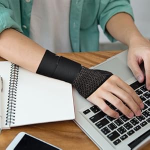 copper infused wrist compression sleeve