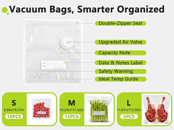 Unique vacuum bags