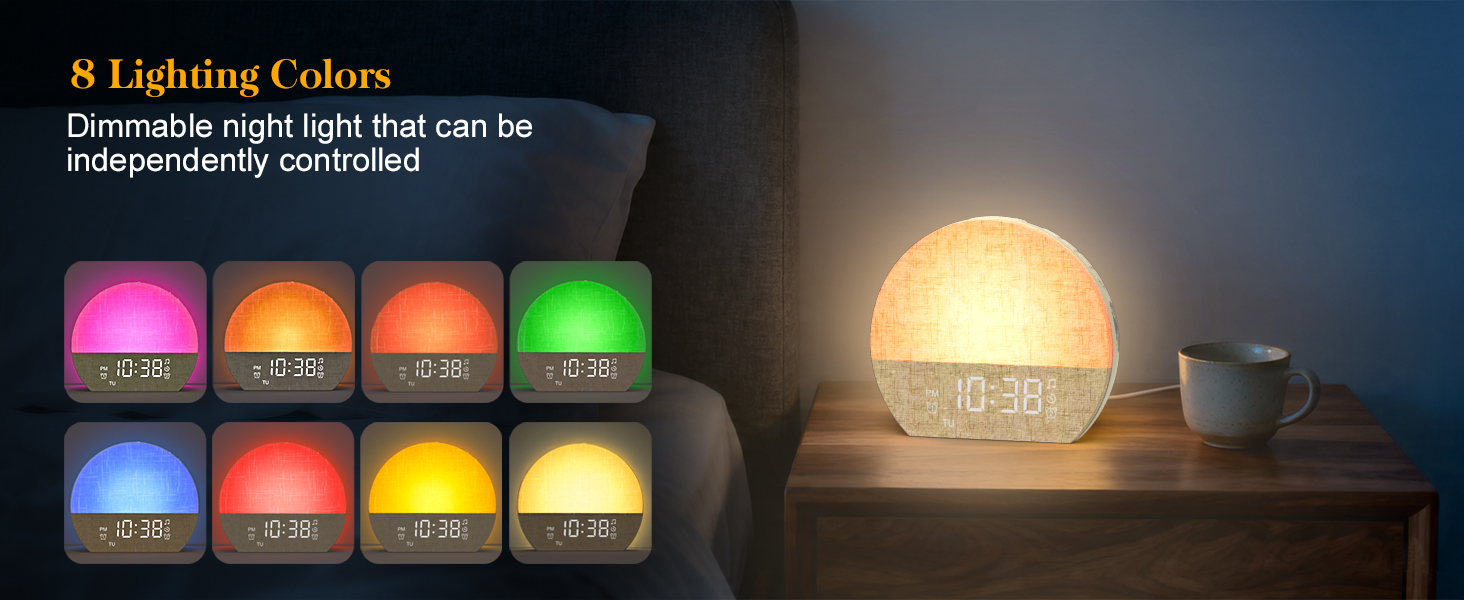sunrise lamp clock