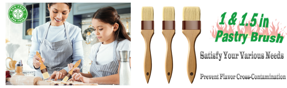 PASTRY BASTING BRUSH 3PC