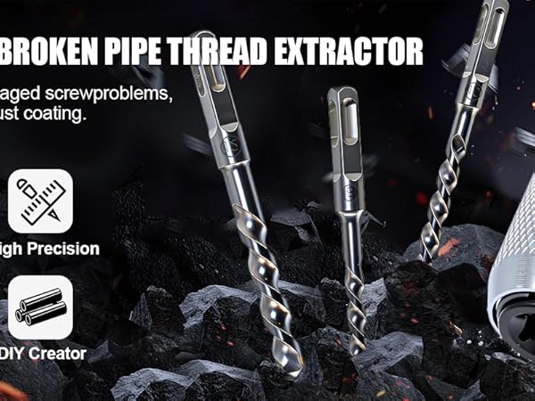 rotary hammer adapter with drill bits