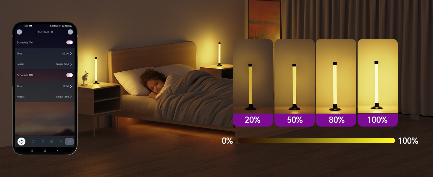 led lights for bedroom with timer