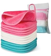 Makeup Remover Cloth, 6" x 6" Make Up Towels Reusable Face Cloth for Washing Face, Makeup Remover...