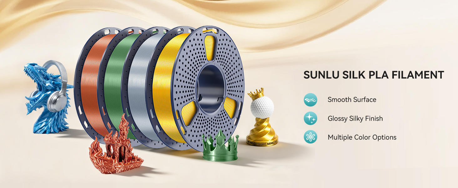 sunlu silk pla filament bundle