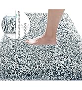 Yimobra Plush Thick and Soft Cut Pile Bathroom mats, Super Shaggy Comfortable Quick Water Absorbi...
