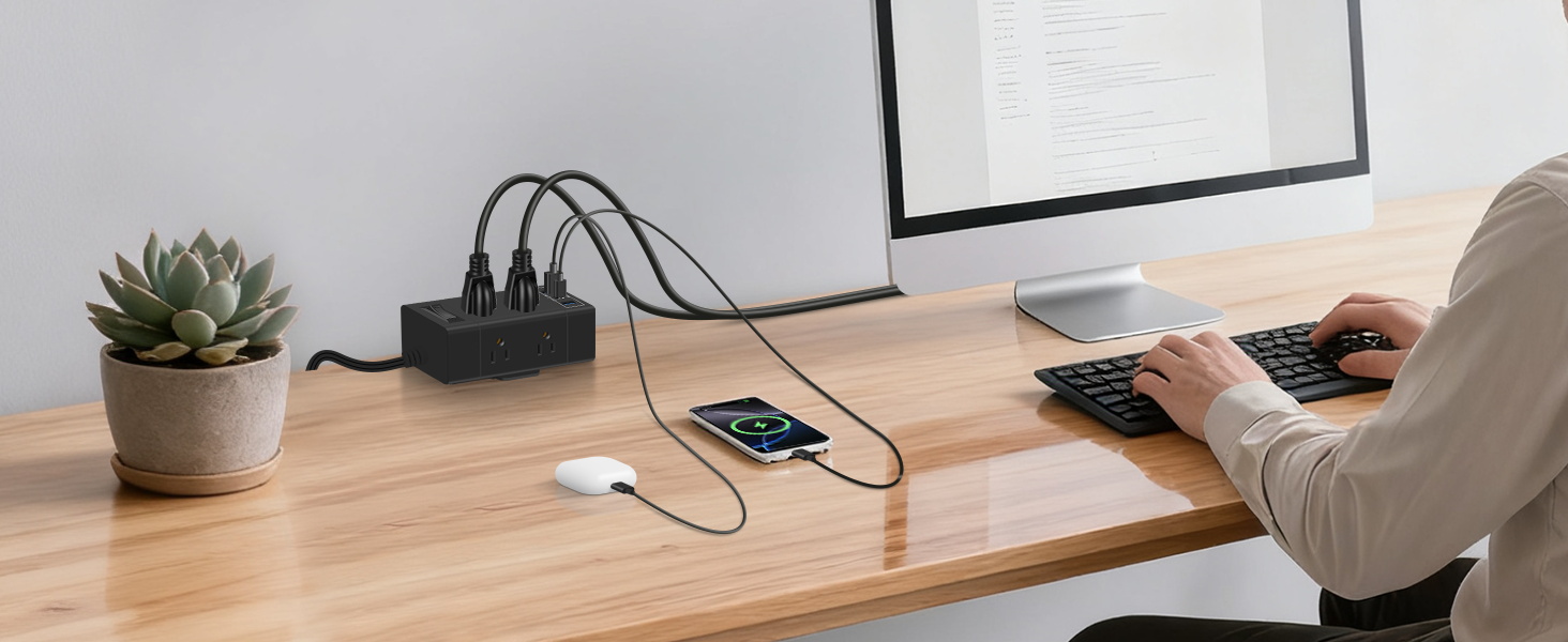 power strip desk