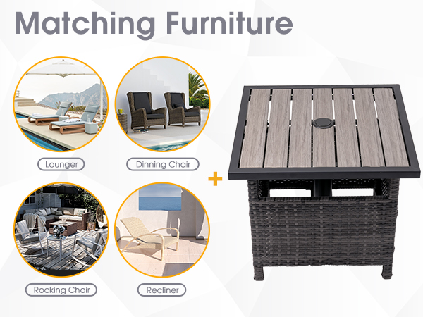 Sundale Outdoor Patio Umbrella Table A/B Test