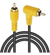 Duttek Right Angle RCA Cable 5ft/1.5M, 90 Degree RCA Cable Male to Male Stereo RCA Cable with 4K ...