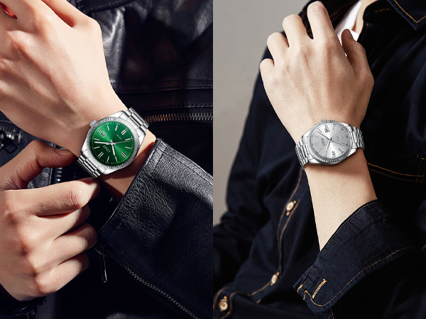 silver watch for men gift