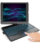 KBCASE Touchpad Keyboard Case for iPad 9th/8th/7th 10.2 inch, Backlit Trackpad Keyboard, 360°Rota...