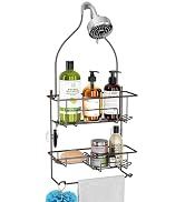 KeFanta Hanging Shower Caddy Over Shower Head, Bathroom Shower Organizer, Shower Storage Rack, Sh...