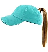 Classic Plain Ponytail Messy High Bun Headwear Adjustable Cotton Trucker Mesh Glitter Hat Basebal...