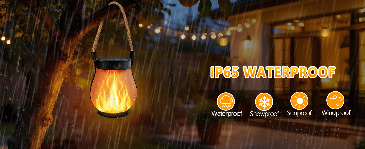 Solar Lantern Lights Outdoor Waterproof