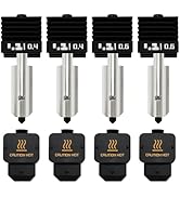 RugooSpink 2PK 0.4MM+2PK 0.6MM H2D Hotend Hot End for Bambu Lab H2D/A1 Series Extruder Hotend Rep...