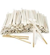 Boesma 500Pcs Bamboo Coffee Stirrers Individually Wrapped – Coffee Stir Sticks 5.5 Inch, Stir Sti...
