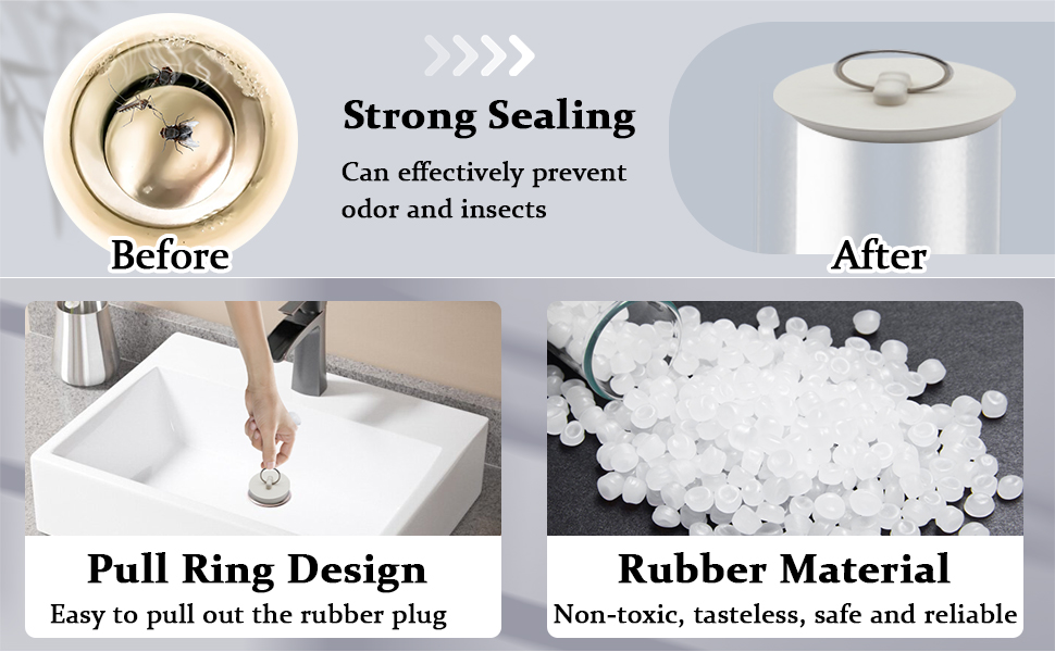 Bonsicoky Rubber Drain Stopper