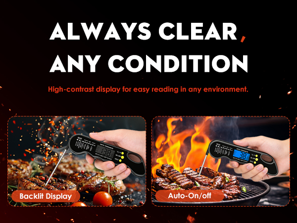 TRAUSI Instant Read Meat Thermometer