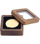 AHANDMAKER Single Wood Challenge Coin Display Box, 1.8"(45mm) Commemorative Coin Holders with Cle...