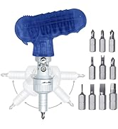 Harita Magnetic Ratcheting Screwdriver set, T-Handle Design Torque Wrench Set Multi-function, Hig...