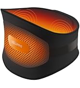 IKEEPFIT Portable Heating Pad for Back, Cordless Wearable Heat Belt with Massager for Lower Back ...
