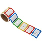 MFLABEL Colorful Plain Name Tag Labels - 200 Stickers - 3 1/2 X 2 1/4
