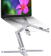 AOEVI Adjustable Laptop Stand with 360 Degree Rotation, Laptop Riser for Desk Height Adjustable, ...