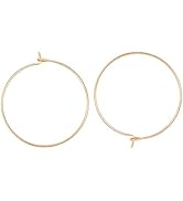 BENECREAT 30PCS 18K Gold Plated Round Earring Hoops Beading Earring Hoops for Jewelry DIY, Weddin...