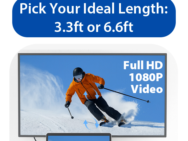 Type C to VGA PVC Cable