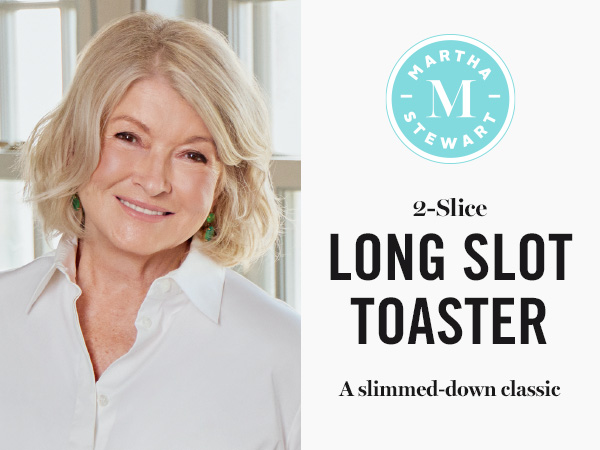 martha stewart, electrics, long slot toaster