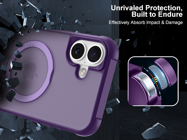 iPhone case with stand magsafe ring magnetic
